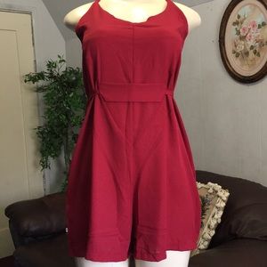 Solid criss cross back cami romper